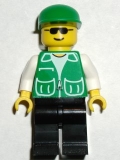Mann mit grüner Weste pck022 Cap grün