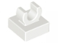 Lego Fliese 1 x 1 mit Clip weiß 15712