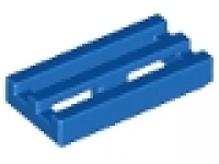 Gitterfliese 1 x 2 blau  2412b mit Rille