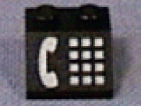 2 x 2 Schrägstein 3039p12 schwarz Telefon