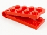 Lego Scharnierplatte (komplett) 2x4x0.66 rot