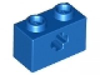 Technikstein 1 x 2 mit Kreuzloch blau 32064