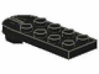 Platte mit Mutterkupplung (unvollständig) 2x4x0.33 schwarz
