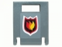 Klappe für Box mit Feuerwehr Logo 2x2x0.33 neues dunkelgrau