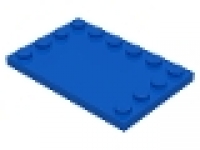 Platte glatt mit Noppenrand 4x6 blau
