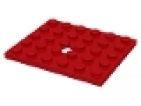 Platte mit Loch 5 x 6 rot 711, für Lenkauto