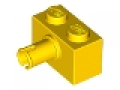 Technikstein 1 x 2 mit Pin, Achsstein 2458 gelb
