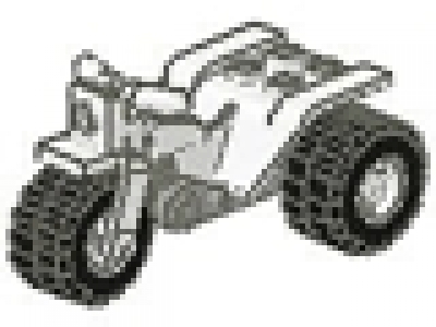 Trike Motorrad weiß, 30187c01, komplett mit Rädern und Felgen