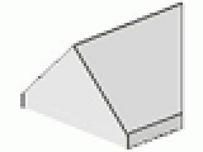 Dachfirst (inverses Ende) 45° 1x2 weiß