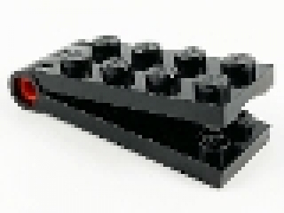 Lego Scharnierplatte (komplett) 2x4x0.66 schwarz