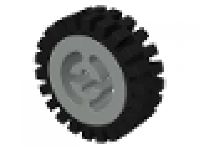 Reifen (klein) mit Felge (groß) grau 3482c01