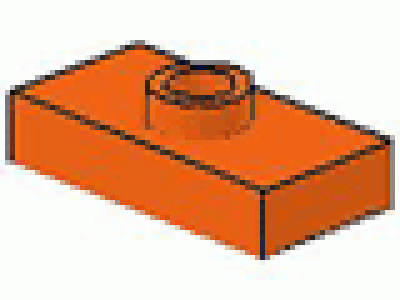 Fliese mit Knopf Konverterplatte 3794 orange neu