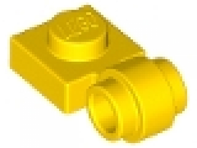 Platte mit Rohrclip 4081  gelb neu