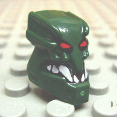 Minifig Bionicle Kopf "Piraka Zaktan" dunkelgrün, x1816px1 neu