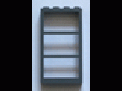 Fenster mit Querstreben 1x4x6 neu dunkelgrau , tr hellblauem Glas