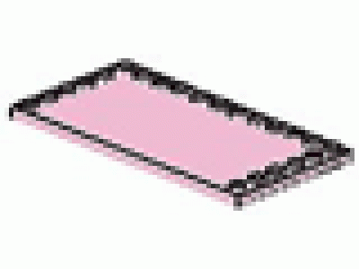 Platte 6x12 glatt mit Noppenreihe rosa 6178