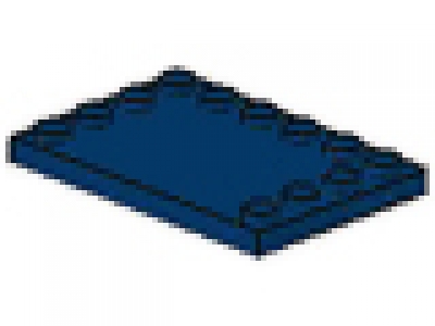 Platte glatt mit Noppenrand 4x6 dunkelblau