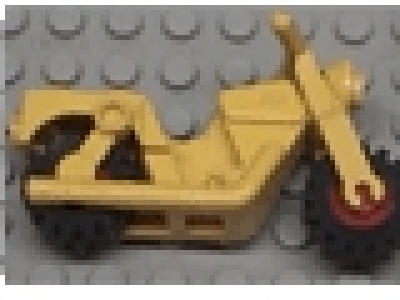 Motorrad gelb x81 komplett mit Rädern und Felgen rot, neu