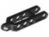 Lego Technic, Steering Arm 6.5 x 2 with Towball Socket Rounded, Chamfered, schwarz
