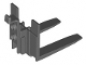 Preview: Vehicle, Forklift Wide 1 x 2 Hinge Plate Locking with Rubber Belt Holder, 45707b + 4518c schwarz / dunkelgrau