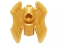 Minifigure, Weapon Axe Head, Double with Bar Holder and 2 Hollow Studs, pearlgold