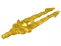 Minifigure, Weapon Sword, Double Blade with Bar Holder (Valious), pearlgold