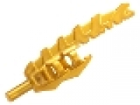 Minifigure, Weapon Sword, Serrated with Bar Holder (Vengious), pearlgold
