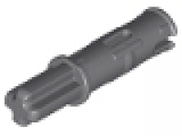Technic, Axle Pin 3L with Friction Ridges Lengthwise and 1L Axle, neues dunkelgrau, neu