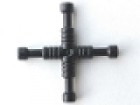 Minifigure, Utensil Tool 4-Way Lug Wrench, 11402d dunkelgrün