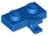 1 x 2 Platte mit Clip 11476 blau , neu