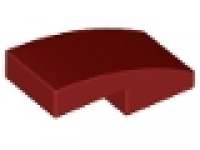 Slope, Curved 2 x 1 No Studs, dunkelrot