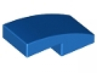 Slope, Curved 2 x 1 No Studs, blau