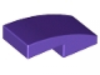 Slope, Curved 2 x 1 No Studs, lila