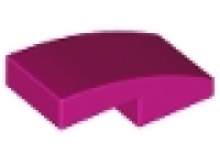 Slope, Curved 2 x 1 No Studs, mangenta