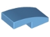 Slope, Curved 2 x 1 No Studs, mittelblau