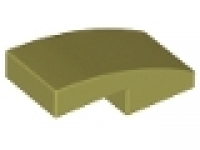 Slope, Curved 2 x 1 No Studs,  olivegrün