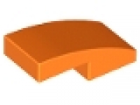 Slope, Curved 2 x 1 No Studs, orange