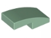 Slope, Curved 2 x 1 No Studs, sandgrün