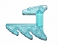 Minifigure, Weapon Blade with Bar Handle and Spikes, tr hellblau