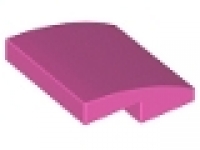 Slope curved 2 x 2 dunkelpink 15068