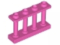 Holzzaun 1x4x2 dunkelpink 15332
