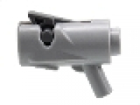Minifigure, Weapon Gun, Mini Blaster / Shooter with Dark Bluish Gray Trigger (15391 / 15392), neues hellgrau