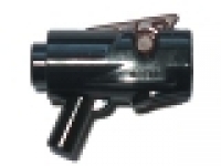 Minifigure, Weapon Gun, Mini Blaster / Shooter with rotbraun Trigger (15391 / 15392), schwarz