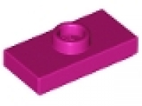Plate, Modified 1 x 2 with 1 Stud with Groove and Inside Stud Holder (Jumper) magenta
