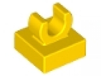 Lego Fliese 1 x 1 mit Clip gelb 15712