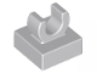 Lego Fliese 1 x 1 mit Clip neues hellgrau 15712