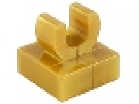 Lego Fliese 1 x 1 mit Clip pearl gold 15712