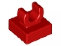 Lego Fliese 1 x 1 mit Clip rot 15712