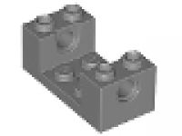 Technic, Brick 2 x 4 x 1 1/3 with Pin Holes and 2 x 2 Cutout, neues dunkelgrau