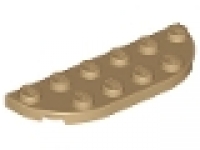 Lego Plate, Round Corner 2 x 6 Double dunkeltan 18980, neu